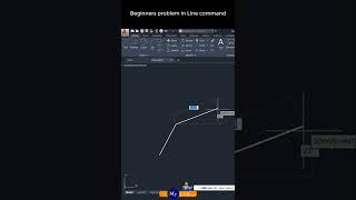 Problem in using Line command in AutoCAD 👌 microcadd autocad shorts [upl. by Skill]