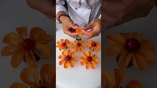 🥒 How To Carve Cucumbers And Radishes Into Beautiful Flower Platters fruit food [upl. by Cchaddie]