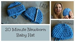 Easy crochet Baby hat with ears tutorial 03 months up to 5 months with subtitles Happy Crochet Club [upl. by Horton203]