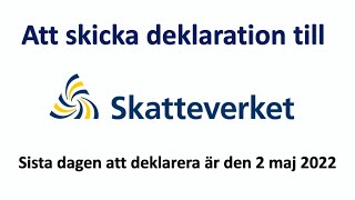 Så här skickar man deklaration till Skatteverket [upl. by Nylirek]