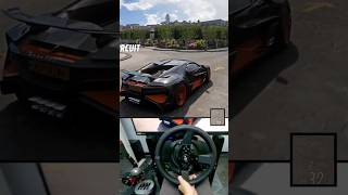 Buggati Chiron driving Forza horizon 5 with steering wheel gameplay forza short [upl. by Ribal]