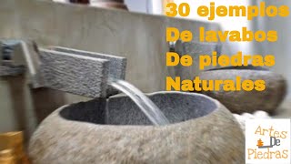 30 ejemplos de lavamanos de piedras naturales artesdepiedras piedras [upl. by Nevar]