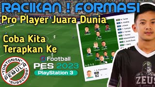 Formasi Pro Player juara dunia  Arsenal PES E FOOTBALL 23 PS3 [upl. by Eli956]