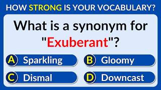 How Strong Is Your Vocabulary Can You Score 3030 99 Cannot Synonym Quiz challenge 12 [upl. by Eilrac]