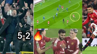 Scenes🔥 Manchester United destroy Leicester City at Old Trafford [upl. by Nitsa]