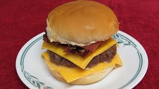 Easy Bacon Cheeseburger Cooked in the Toaster Oven [upl. by Eardna]