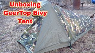 Unboxing GeerTop Bivy Tent [upl. by Neiviv]