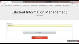 04Student Information Management Admin Authentication Panel [upl. by Nomde]