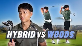 HYBRID VS 3 WOOD VS IRON SWING [upl. by Westhead199]