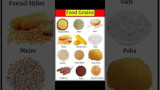 Subscribe subscribe subscribe 👍Food grains 🌾Grains name in English  grains name  अनाजों के नाम [upl. by Gentry]