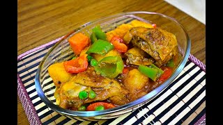 How To Cook Chicken Afritada Recipe And Ingredients Afritadang Manok [upl. by Yuri]