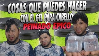 COSAS QUE PUEDES HACER CON EL GEL PARA CABELLO  PEINADOS CON GEL [upl. by Spanjian596]