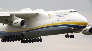 Antonov An225 Mriya  Landing  Takeoff at LeipzigHalle Airport  Ан225 Мрия [upl. by Ahsinak725]