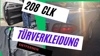 CLK w208 TürVerkleidung TürPappe demontieren abnehmen [upl. by Finny]