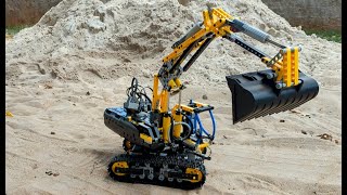 8T4T3 Lego technic motorized excavator MOC [upl. by Drarig]