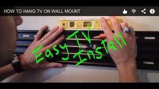 HOW TO HANG TV ON WALL MOUNT INTO FURRING STRIPS [upl. by Jaan278]