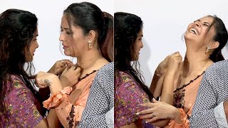 Actress Anasuya Bharadwaj Cute Moments  Simbaa Trailer Launch  MS Talkies [upl. by Nnaaras147]