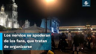 Desde el jueves fans de Rosalía acampan y madrugan para concierto en el Zócalo [upl. by Atikin]