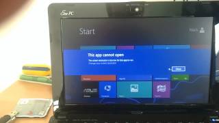 Asus EEE PC 1015PN running Windows 8 Pro 32bit [upl. by Jacey798]