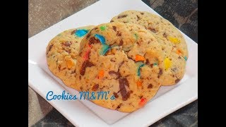 Cookies MampMs  EXTRA MOELLEUX  RECETTE AMERICAINE [upl. by Arries]