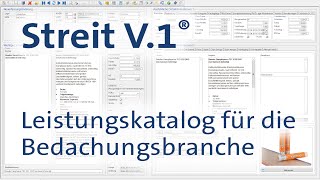 Streit V1 DachdeckerSoftware  DachLeistungskatalog [upl. by Kannan211]