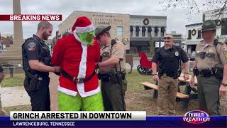 Special Report Police Capture Grinch in Lawrenceburg [upl. by Lyrrad]