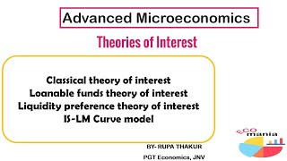 Theories of interest Advanced Microeconomics [upl. by Yrffej]