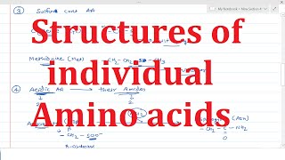 2 Structures of individual amino acids  Structural classification of amino acids [upl. by Anayit]