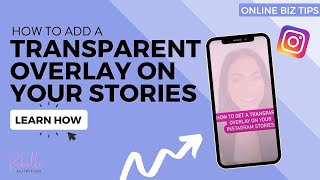 How to Add a Transparent Overlay on Instagram Stories shorts  Instagram Tips [upl. by Nobell]