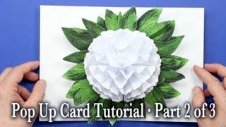 Flower Pop Up Card Tutorial Part 2 of 3 [upl. by Grube]