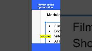 Human Touch Optimization [upl. by Nywroc]