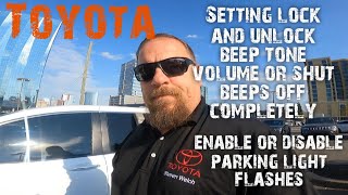 Toyota locking Adjust or eliminate beep tone and light flashes [upl. by Anita873]