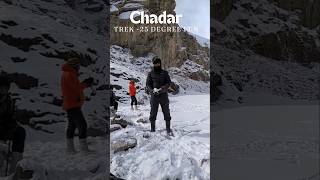 Fun At Chadar Trek  25 degree temperature chadartrek lehladakh wintertrek snowtrek trekking [upl. by Attena]