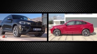 BMW X4 VS BMW X6 2014  TEST DRIVE ONLY SOUND  THE TWINS [upl. by Arratal]