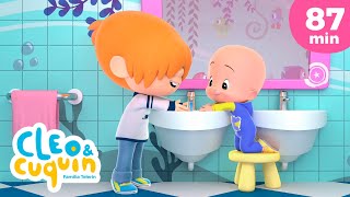 Aprendiendo a ir al baño 🚽💩 y más canciones infantiles para bebés con Cleo y Cuquín [upl. by Balduin]