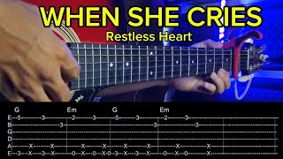 When She Cries Full Cover  Guitar Fingerstyle [upl. by Zakarias811]