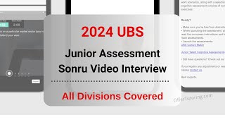 20242025 UBS Online Assessment  Video Interview Tutorials [upl. by Ahsrat]