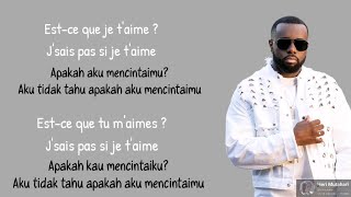 Maître Gims  Estce Que Tu Maimes Lirik amp Terjemahan [upl. by Isolt285]