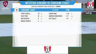 Queensland Premier Cricket  Alan Pettigrew Shield  Rd15  Western Suburbs v Sunshine Coast  Day 1 [upl. by Powel]