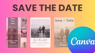 How to create these Save the DateInvitations in Canva [upl. by Higgins856]