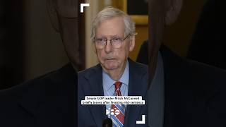 Senate GOP leader Mitch McConnell briefly leaves after freezing midsentence [upl. by Dong390]