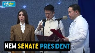 Sen Chiz Escudero takes oath as new Senate President replaces Sen Juan Miguel Zubiri [upl. by Attirehs]