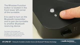 How to connect AudioTechnica ATLP60BT Wireless Turntable with Bluetooth® Devices [upl. by Anem]