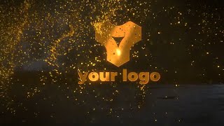 Golden Dust Logo Animation Luxury Stinger With Personalization  Logo reveals from magical golden [upl. by Deery]