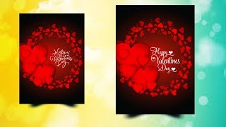 Coreldraw X7 Tuturial  How to Design Valentine Day Card Best Tips By AS GRAPHICS [upl. by Ange]