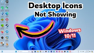 ✅100 Fixed  Desktop Icons Not Showing in Windows 11 amp 10  Easiest Way [upl. by Annaihr212]