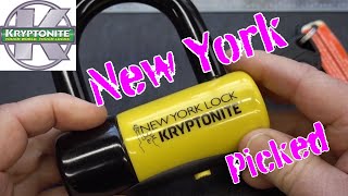 1445 Kryptonite New York Disc Detainer Bike Lock Picked [upl. by Arolf]