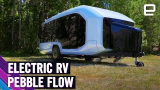 Pebble Flow first look at CES 2024 Allelectric RV for the EV age [upl. by Kcirdef]