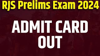 RJS Admit Card Out  Rajasthan Judiciary Exam 2024 Admit Card [upl. by Esbensen]