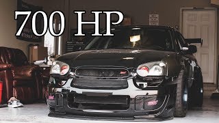 700hp Fully built STI 6466 Twin Scroll Tuned by English Racing [upl. by Erlin]